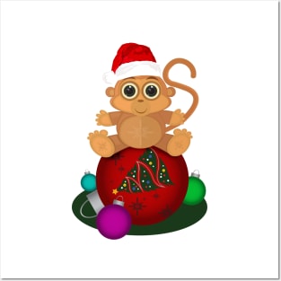 Christmas Monkey Posters and Art
